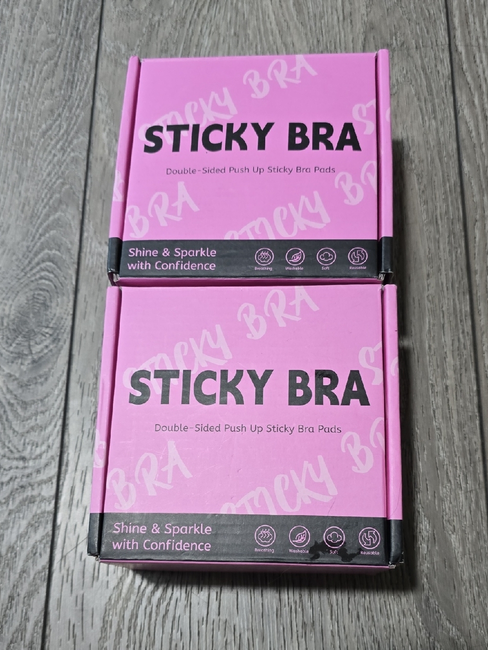 4/Sticky Bra Double-Sided Push Up Sticky Bra Pads  Medium